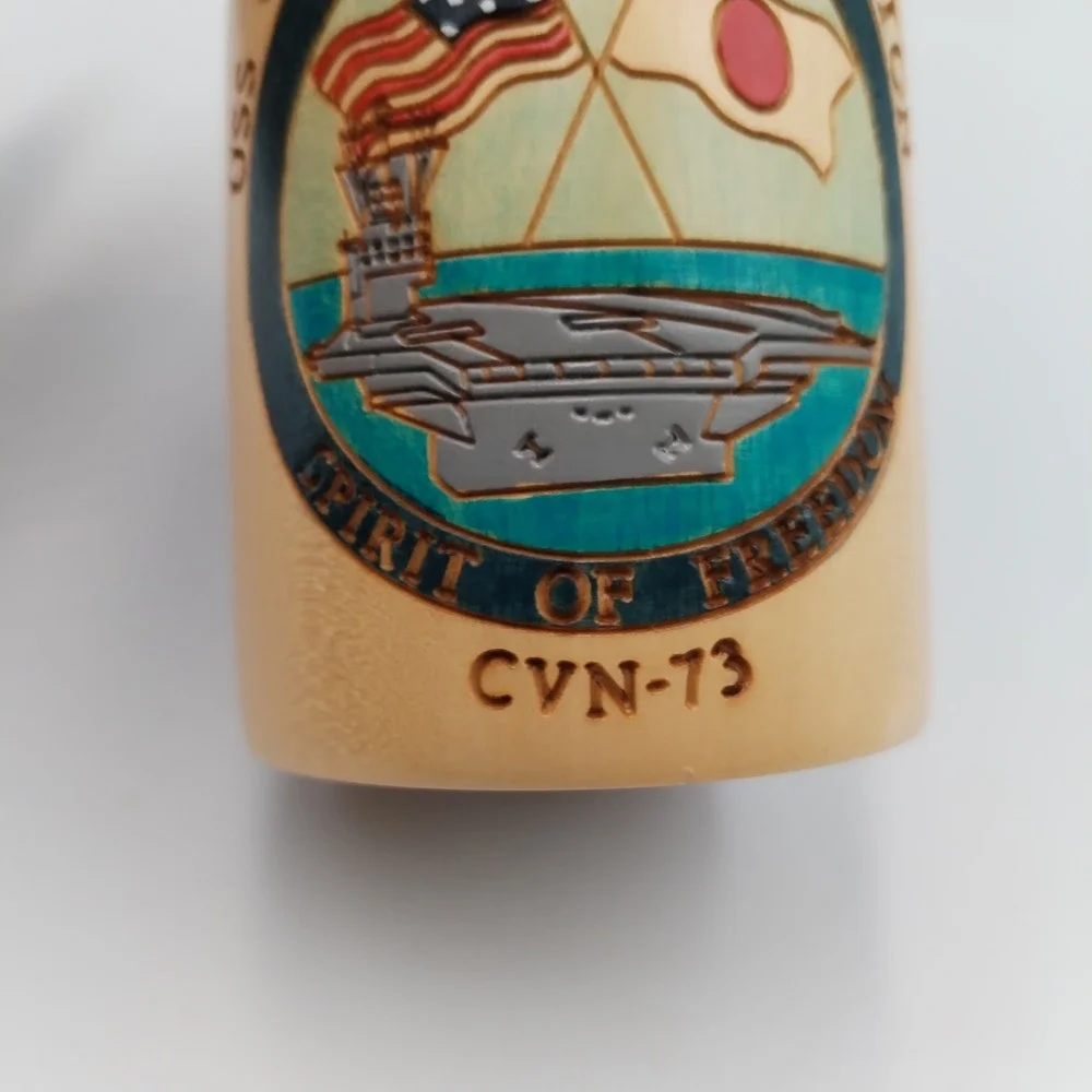 USS‎ George Washington CVN-73 Kokeshi Doll Wood Spirit of Freedom Japan Navy 6